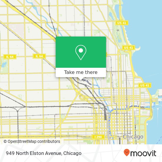 949 North Elston Avenue map