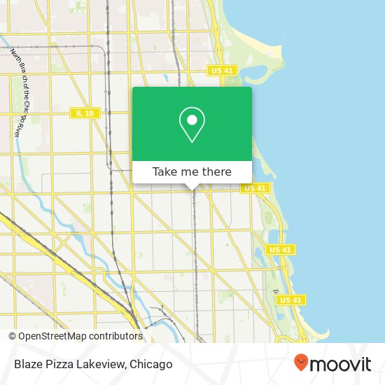 Blaze Pizza Lakeview map