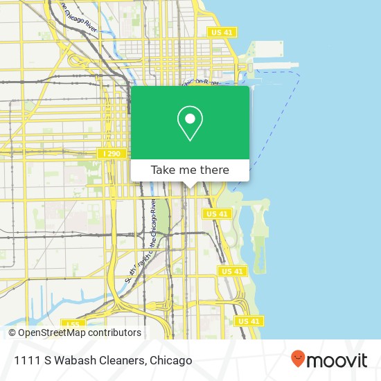 1111 S Wabash Cleaners map