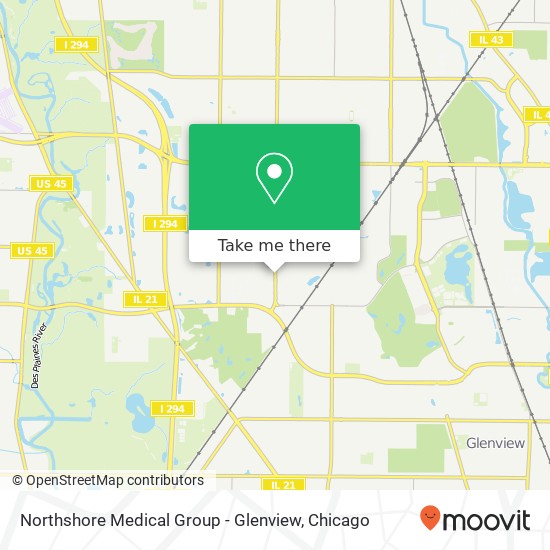 Mapa de Northshore Medical Group - Glenview