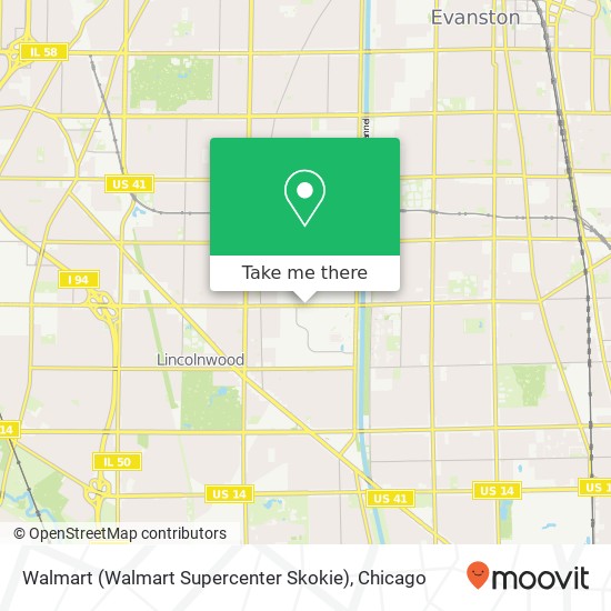 Walmart (Walmart Supercenter Skokie) map