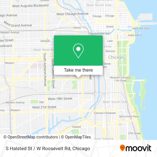 Mapa de S Halsted St / W Roosevelt Rd