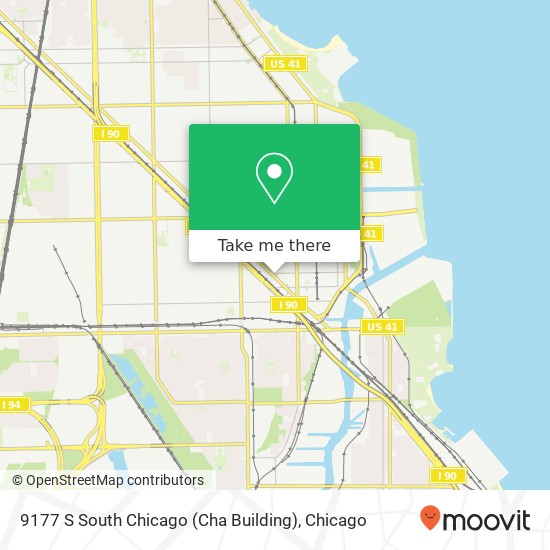 Mapa de 9177 S South Chicago (Cha Building)