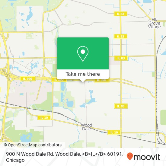 Mapa de 900 N Wood Dale Rd, Wood Dale, <B>IL< / B> 60191