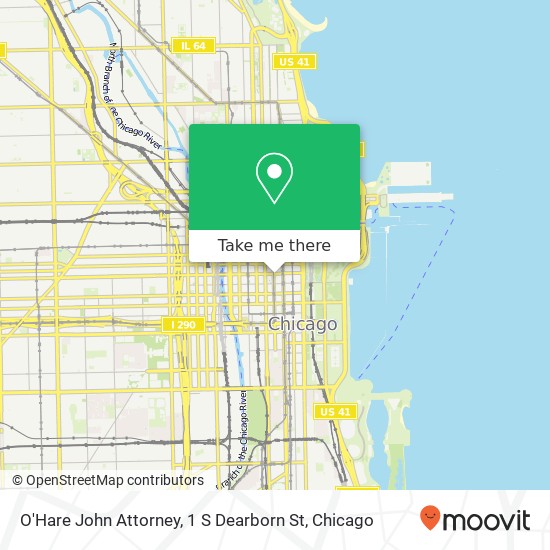 O'Hare John Attorney, 1 S Dearborn St map