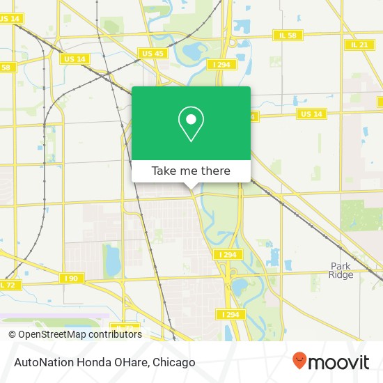 Mapa de AutoNation Honda OHare, 1533 S River Rd