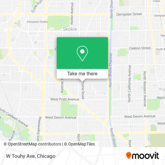 W Touhy Ave map