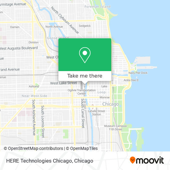 Mapa de HERE Technologies Chicago
