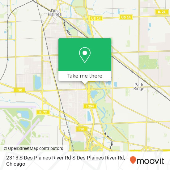 Mapa de 2313,S Des Plaines River Rd S Des Plaines River Rd, Des Plaines, IL 60018