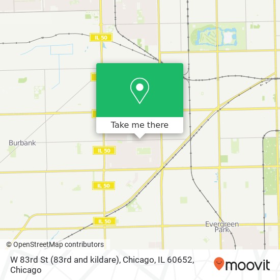 Mapa de W 83rd St (83rd and kildare), Chicago, IL 60652