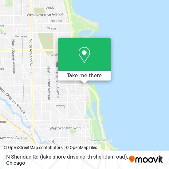 Mapa de N Sheridan Rd (lake shore drive north sheridan road)