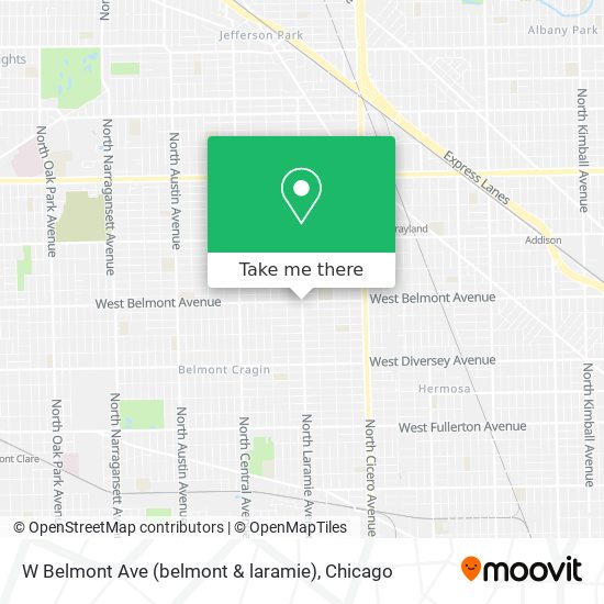 W Belmont Ave (belmont & laramie) map