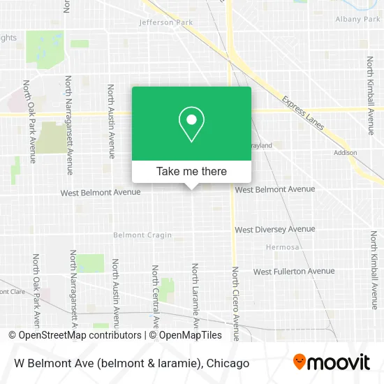 Mapa de W Belmont Ave (belmont & laramie)