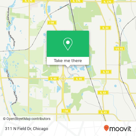 Mapa de 311 N Field Dr, Lake Forest (METTAWA), IL 60045