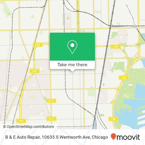 Mapa de B & E Auto Repair, 10635 S Wentworth Ave