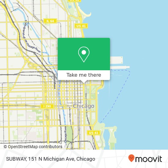 SUBWAY, 151 N Michigan Ave map