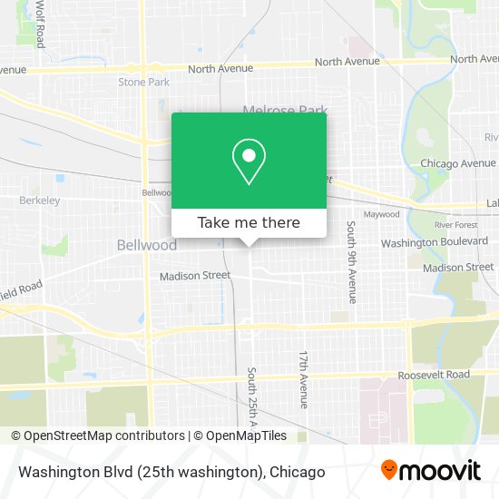 Mapa de Washington Blvd (25th washington)