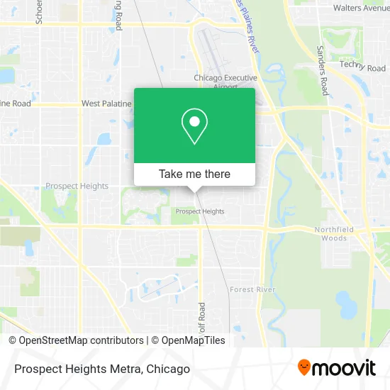 Prospect Heights Metra map