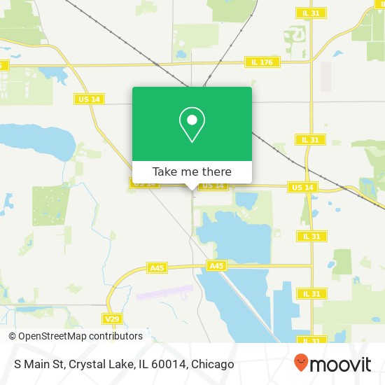 Mapa de S Main St, Crystal Lake, IL 60014