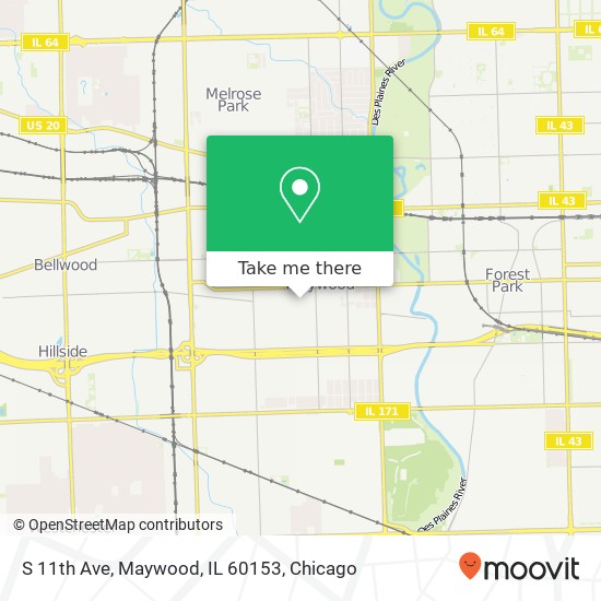 S 11th Ave, Maywood, IL 60153 map