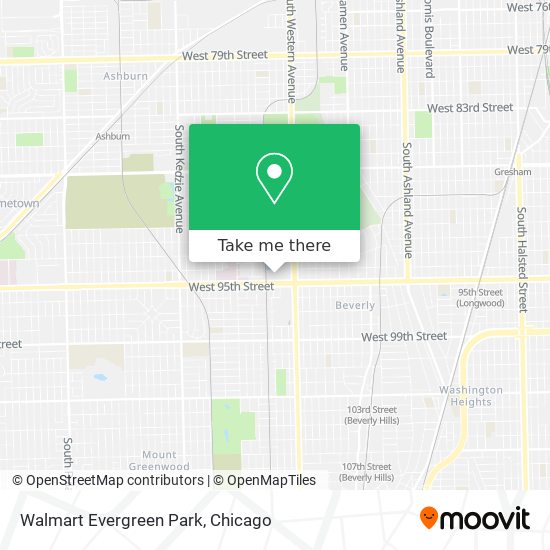 Mapa de Walmart Evergreen Park