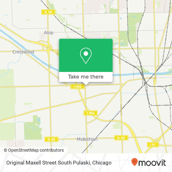 Original Maxell Street South Pulaski, 13501 S Crawford Ave map