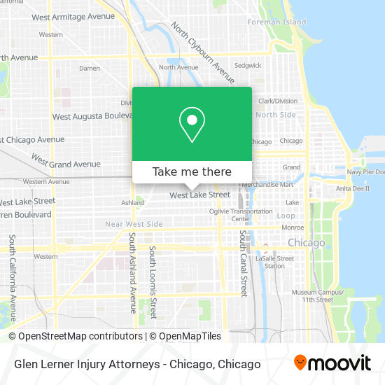 Glen Lerner Injury Attorneys - Chicago map