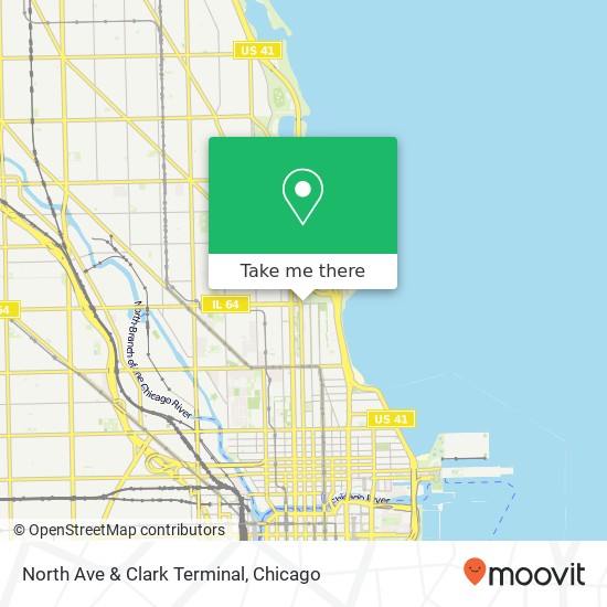 North Ave & Clark Terminal map