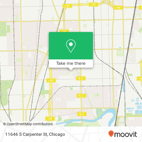 Mapa de 11646 S Carpenter St, Chicago, IL 60643