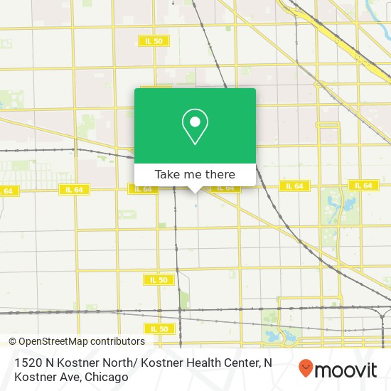 Mapa de 1520 N Kostner North/ Kostner Health Center, N Kostner Ave