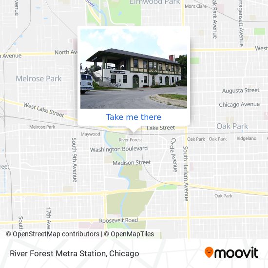 River Forest Metra Station map