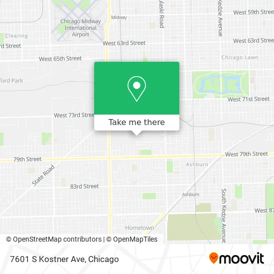 7601 S Kostner Ave map