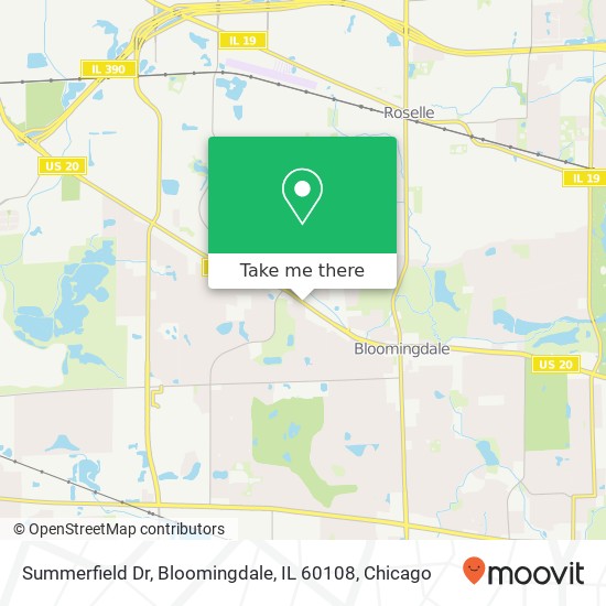 Mapa de Summerfield Dr, Bloomingdale, IL 60108