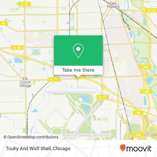 Touhy And Wolf Shell, 600 E Touhy Ave map