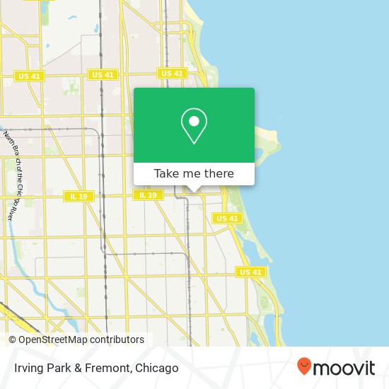 Mapa de Irving Park & Fremont