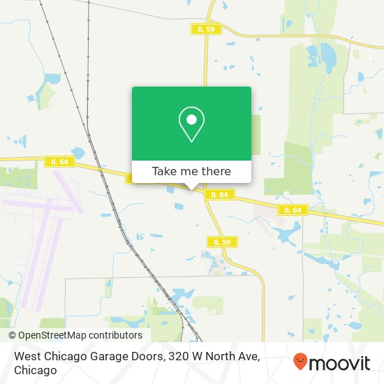 West Chicago Garage Doors, 320 W North Ave map