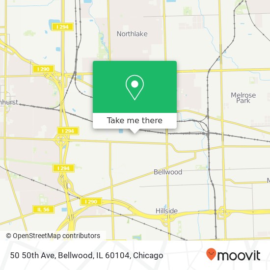 Mapa de 50 50th Ave, Bellwood, IL 60104