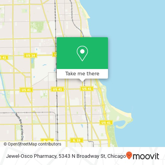Mapa de Jewel-Osco Pharmacy, 5343 N Broadway St