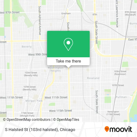 S Halsted St (103rd halsted) map
