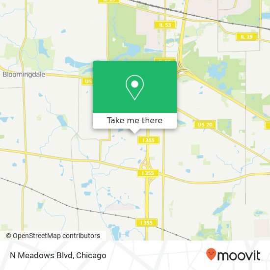 Mapa de N Meadows Blvd, Addison, IL 60101