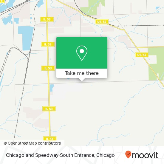 Mapa de Chicagoland Speedway-South Entrance, Joliet, IL 60433