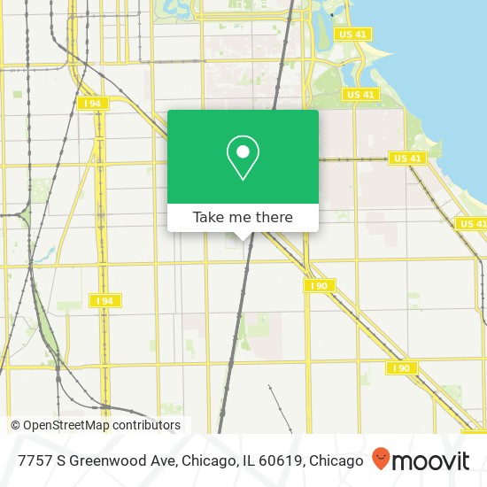 Mapa de 7757 S Greenwood Ave, Chicago, IL 60619