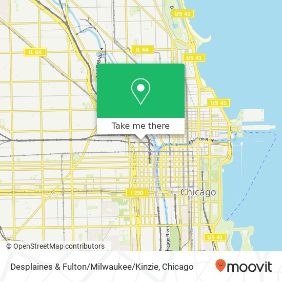 Desplaines & Fulton / Milwaukee / Kinzie map
