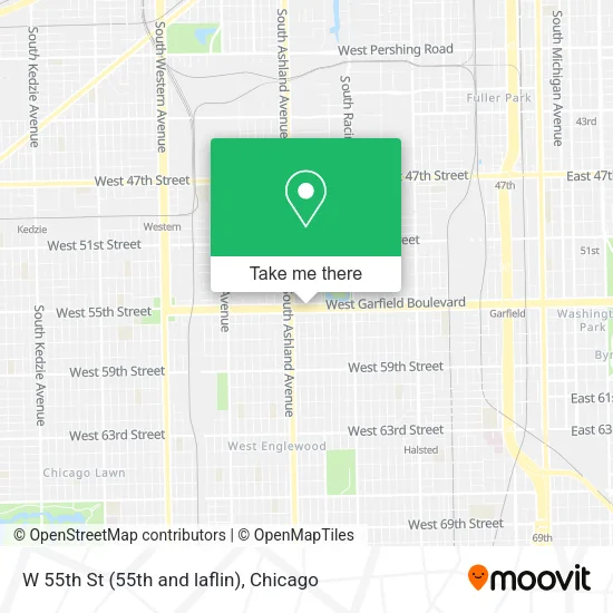 W 55th St (55th and laflin) map