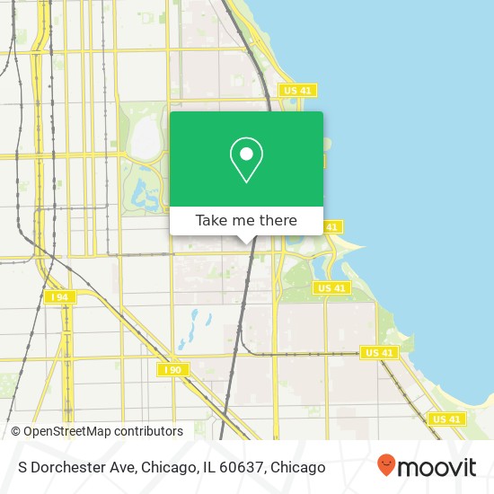 S Dorchester Ave, Chicago, IL 60637 map