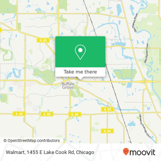 Walmart, 1455 E Lake Cook Rd map