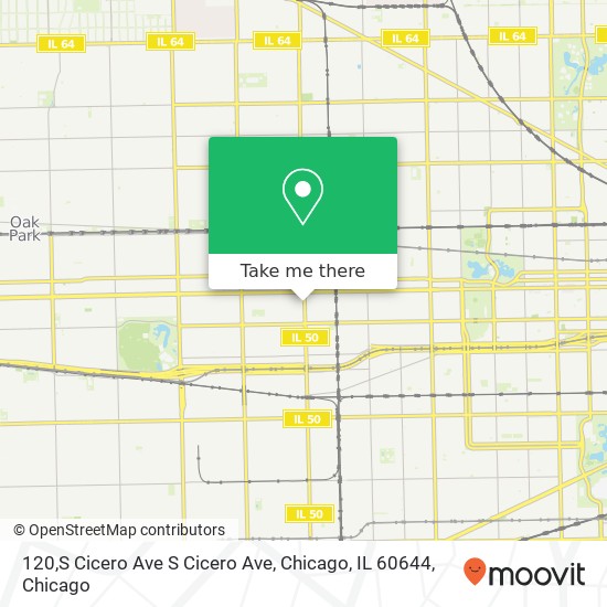 Mapa de 120,S Cicero Ave S Cicero Ave, Chicago, IL 60644