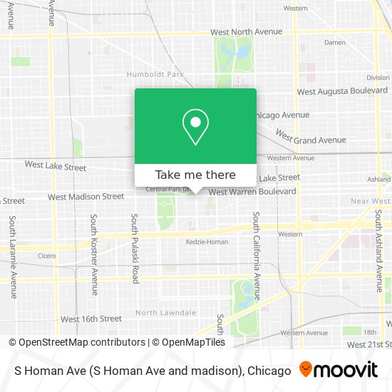 S Homan Ave (S Homan Ave and madison) map