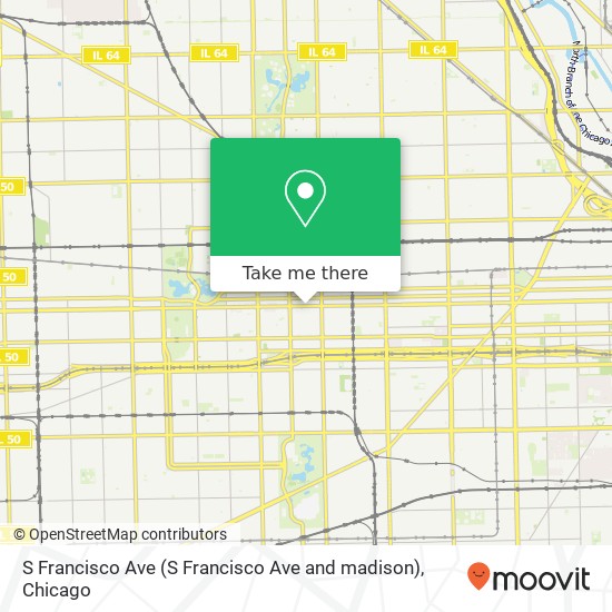 Mapa de S Francisco Ave (S Francisco Ave and madison), Chicago, IL 60612