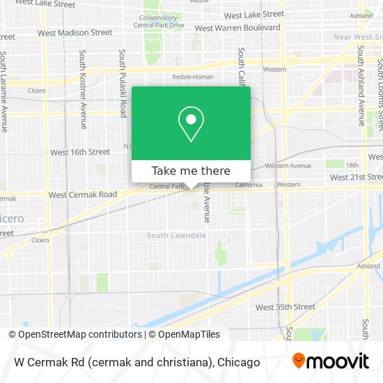 W Cermak Rd (cermak and christiana) map